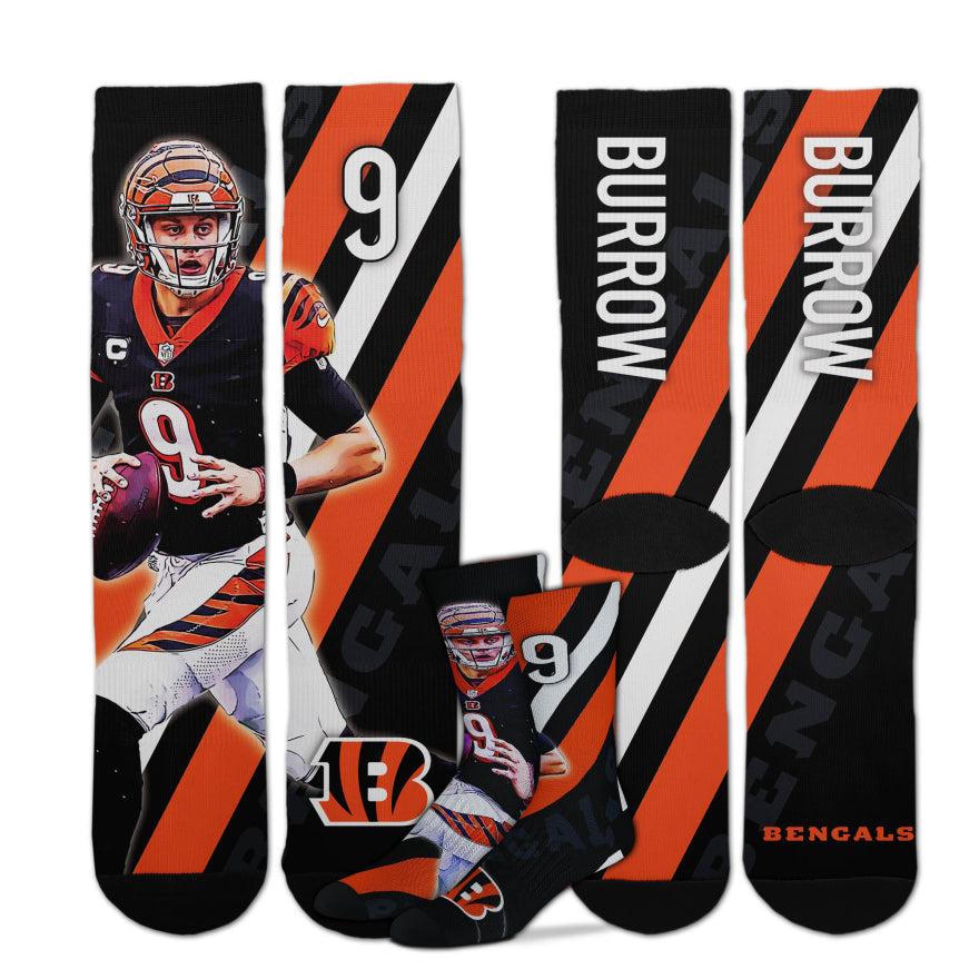 Bengals Joe Burrow For Bare Feet Player Socks