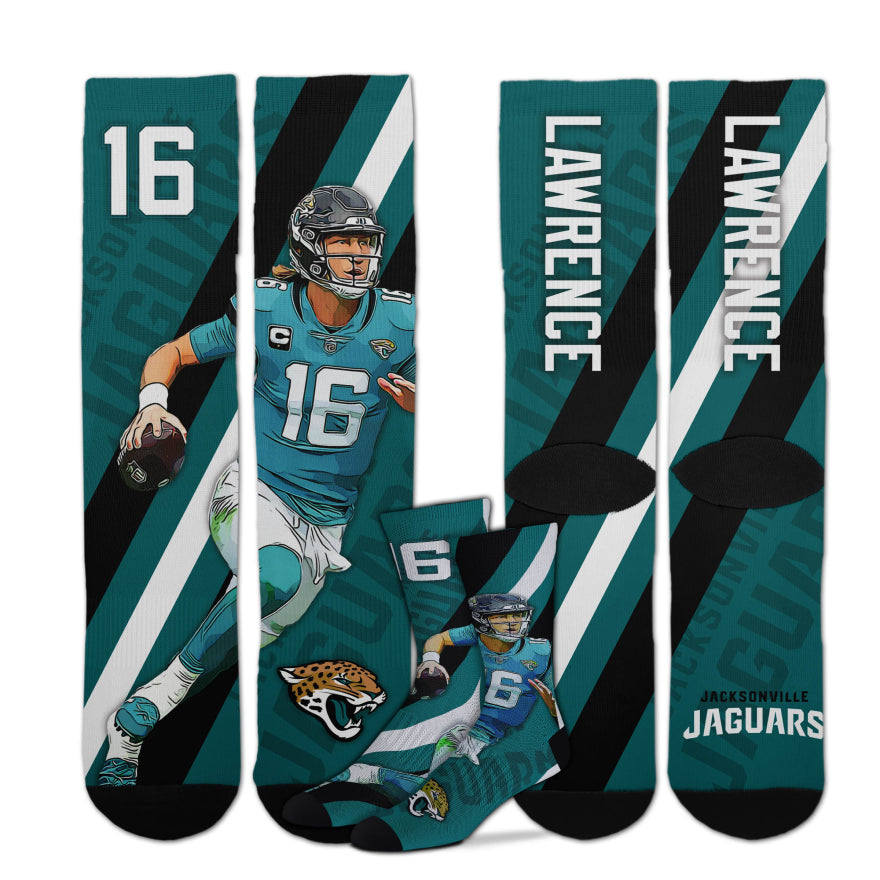 Jaguars Trevor Lawrence For Bare Feet Player Socks