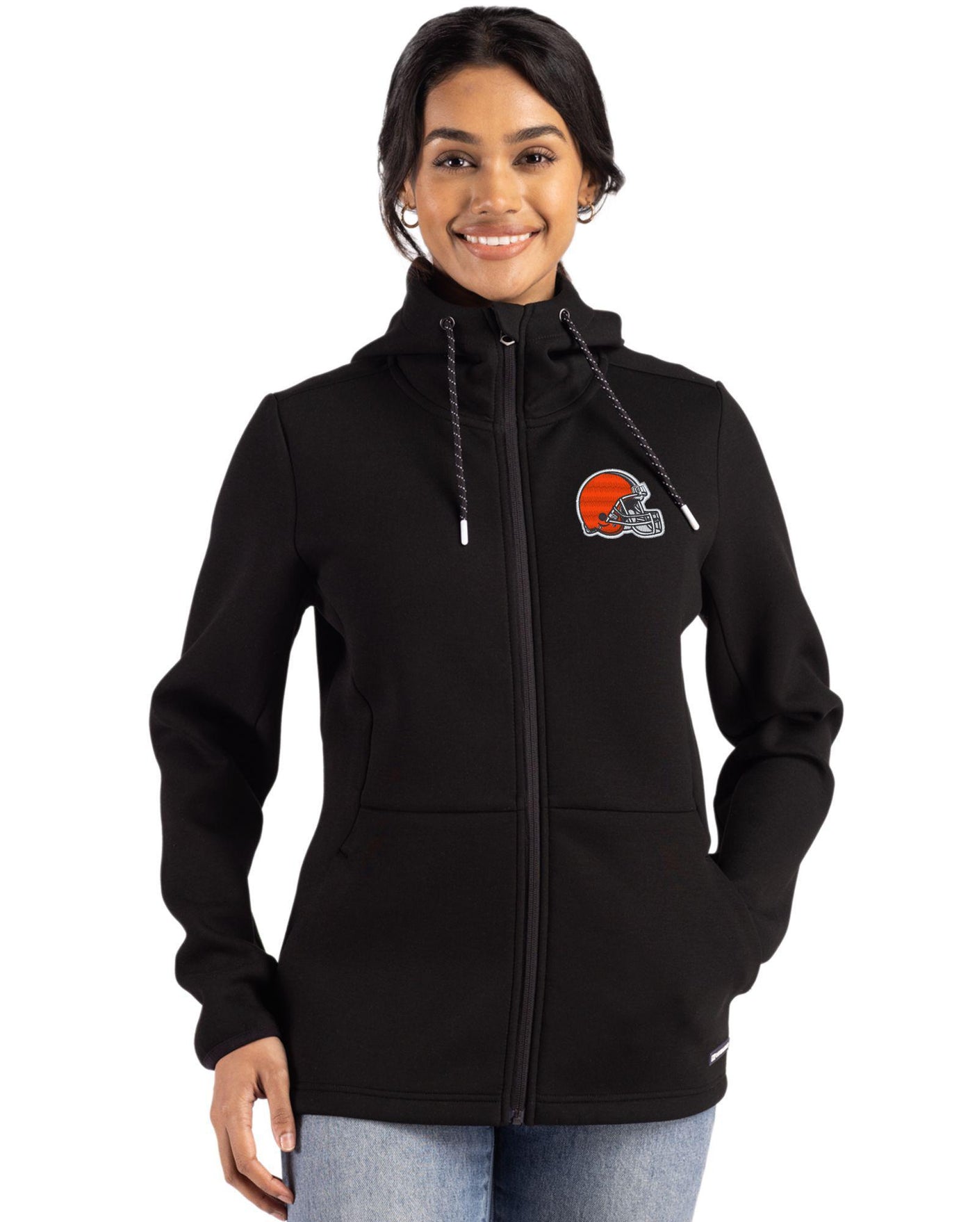 Browns Cutter & Buck Women's Roam Eco Full Zip Hooded Jacket