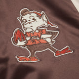 Browns 2026 Mitchell & Ness Men's NFL Retro Roots Lightweight Satin Jacket (10355340706068)