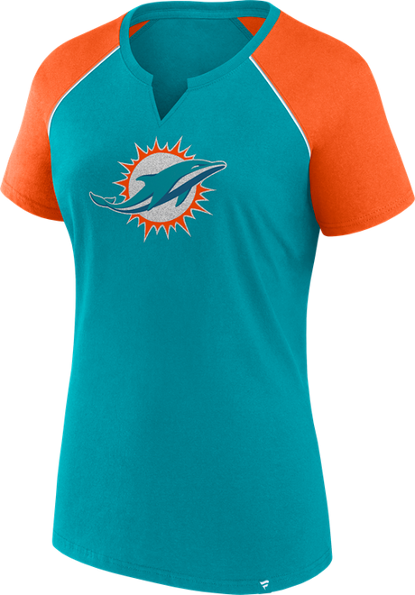 Dolphins Women's Glittered Short Sleeve T-Shirt