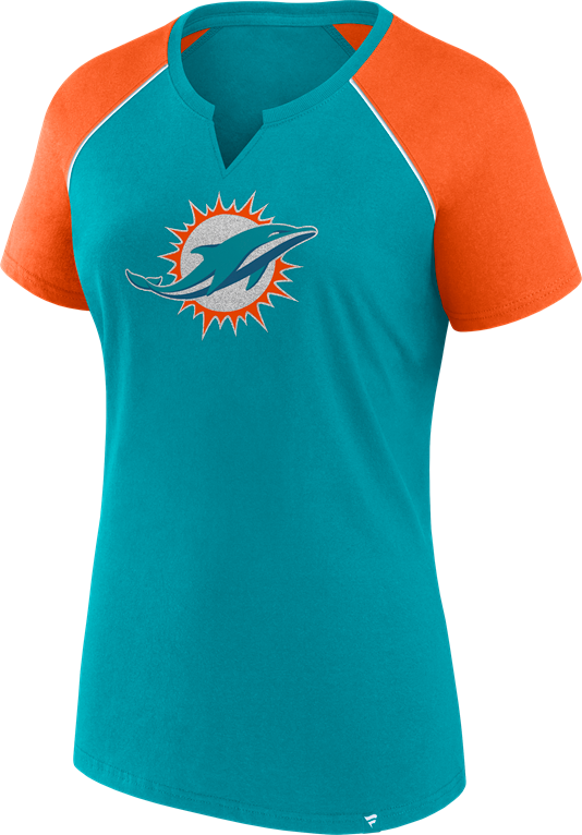 Dolphins Women's Glittered Short Sleeve T-Shirt