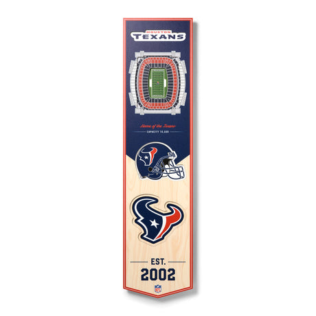 Texans 8" x 32" 3D Stadiumview Banner