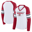 49ers 2025 Women's Fanatics Blitz Package Long Sleeve Fashion Top