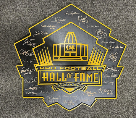 Steelers Hall of Fame Logo Signature Wood Sign - DS