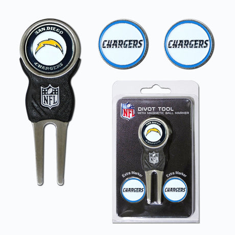 Chargers Divot Tool & Ball Markers Set