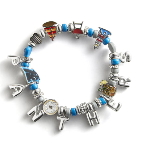 Panthers Motif Beaded Bracelet