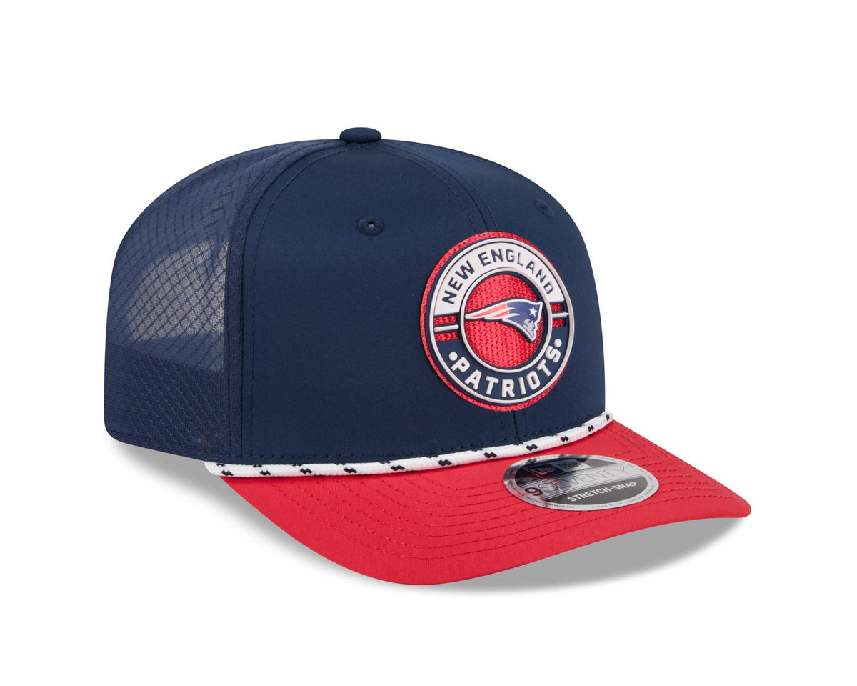 Patriots 2026 New Era Men's 9SEVENTY Stretch Snap Two-Tone Hat Pro Football Hall of Fame