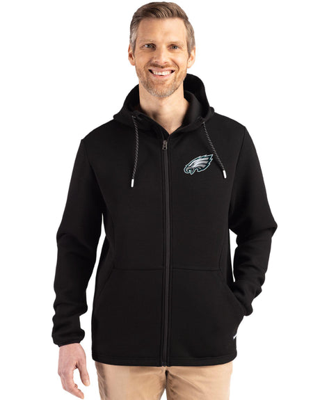 Eagles Cutter & Buck Men's Roam Eco Full Zip Hooded Jacket