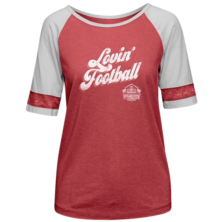 Hall of Fame Camp David Women's Lovin' Football Sugar T-Shirt