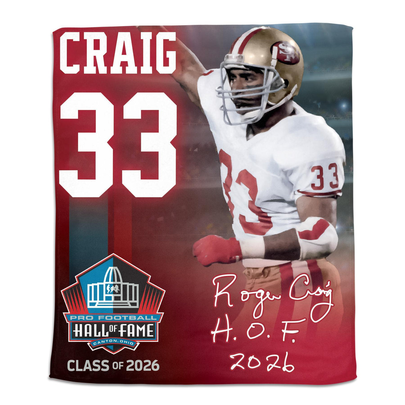 49ers Roger Craig Rally Towel