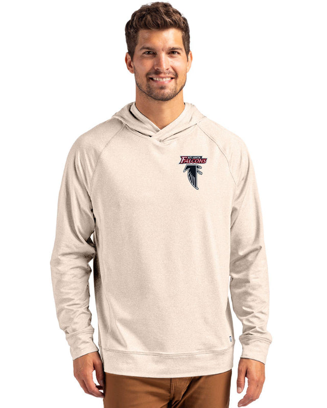 Falcons Cutter & Buck Men's Adapt Eco Heather Hooded Pullover