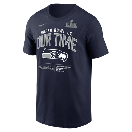 Seahawks 2026 Nike Men's NFC Super Bowl LX (60) Bound Iconic T-Shirt