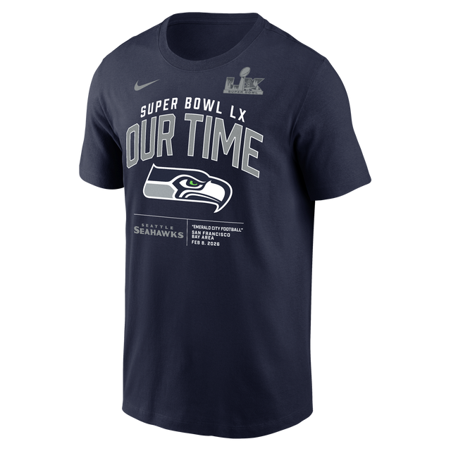 Seahawks 2026 Nike Men's NFC Super Bowl LX (60) Bound Iconic T-Shirt