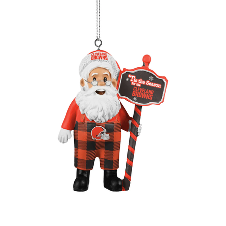 Browns Santa Overalls Ornament