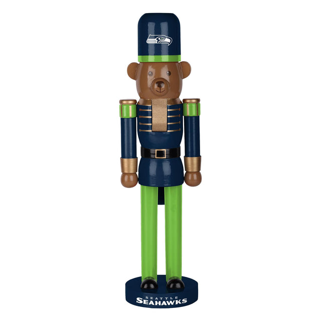 Seahawks 14 Inch Bear Nutcracker Pro Football Hall of Fame