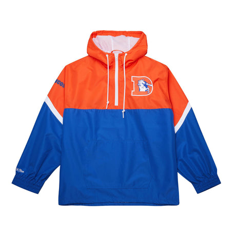Broncos 2025 Mitchell & Ness Men's NFL Tie Breaker Anorak Vintage Logo Lightweight Windbreaker