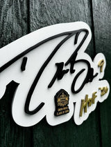Drew Brees Class of 2026 3D Signature Color Wood Wall Sign White - DS