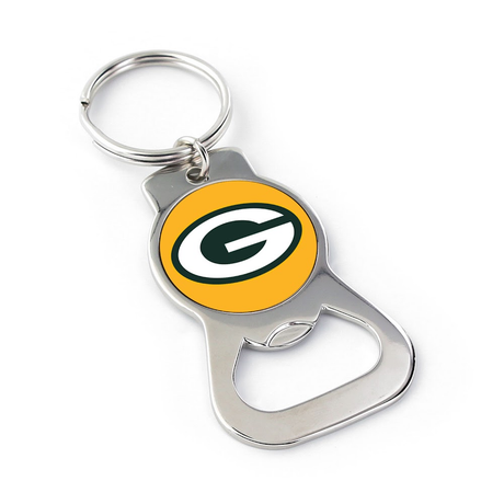 Packers Silver Bottle Opener Keychain