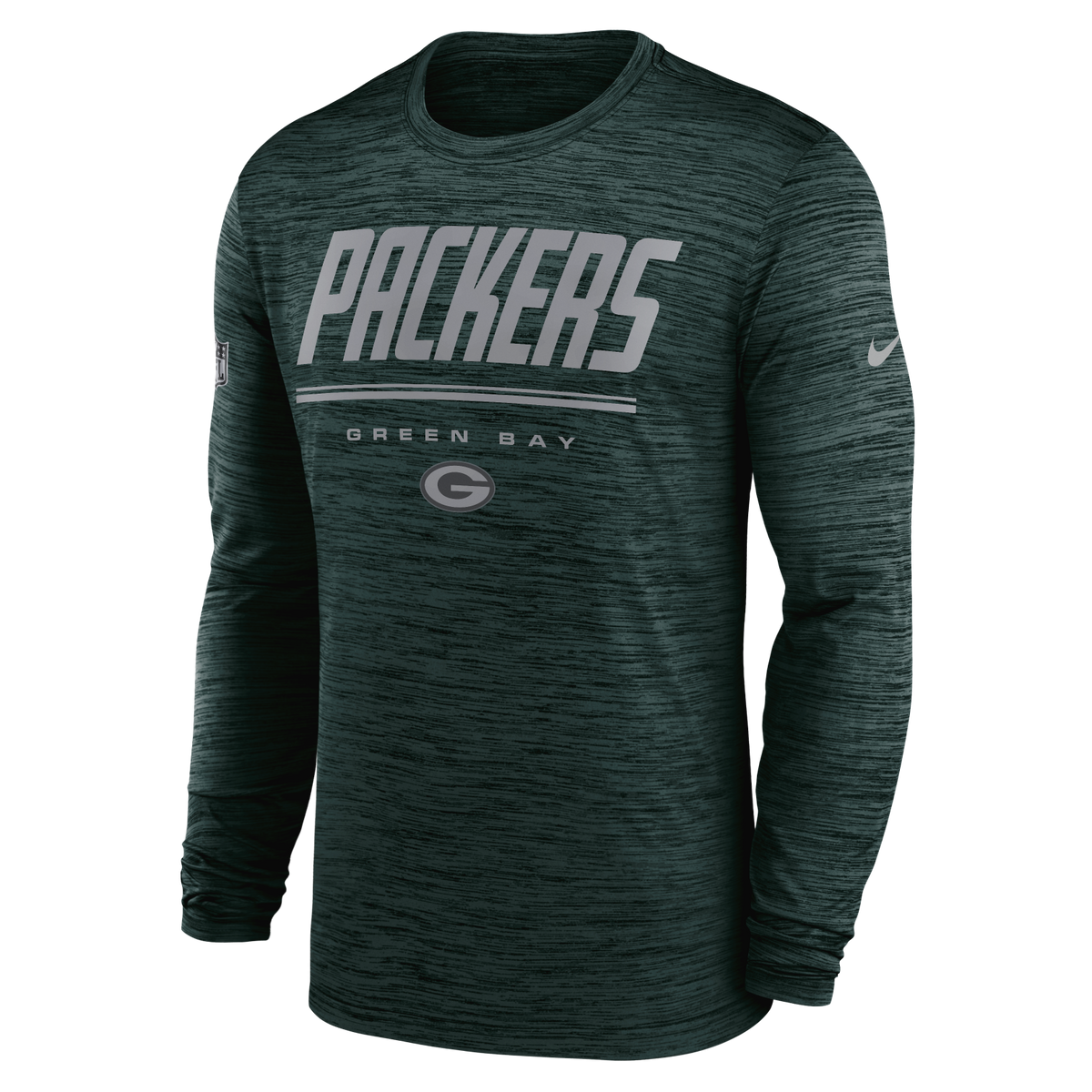 Packers 2026 Nike Men's Team Issue Velocity Long Sleeve T-Shirt Pro Football Hall of Fame