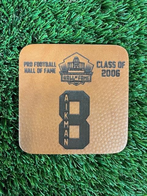 Troy Aikman Leather Player Coaster