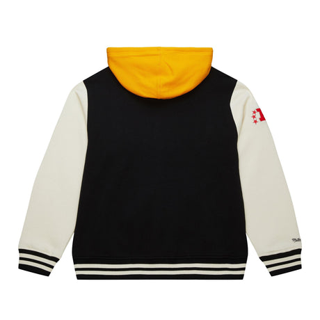 Steelers Men's Mitchell & Ness Courtside Fleece Button Front Vintage Logo Jacket