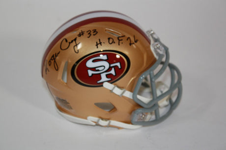 Roger Craig Autographed 49ers Mini Helmet with HOF Inscription
