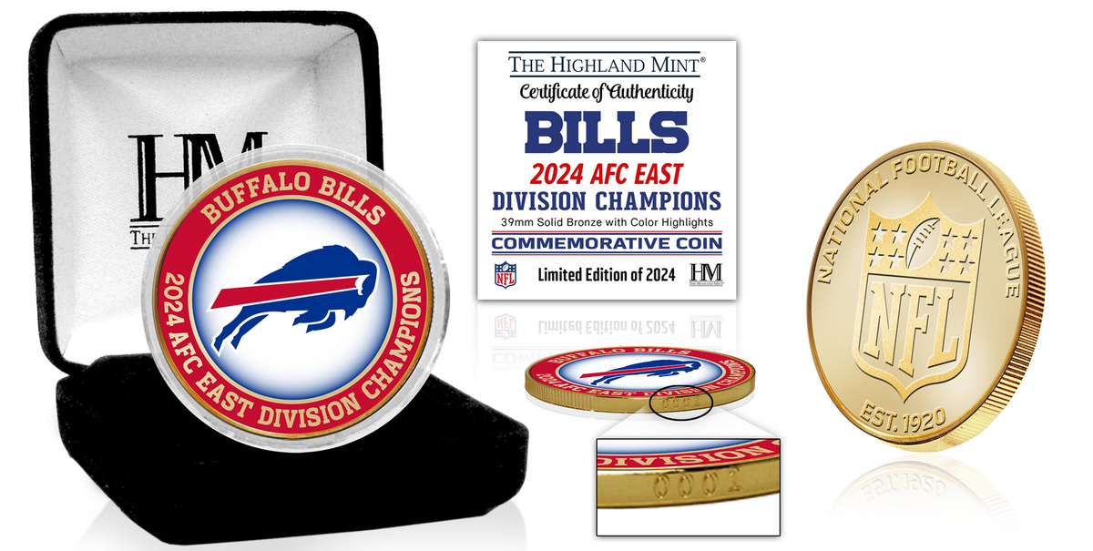 Bills AFC East Division Champions Bronze Color Coin – Pro Football Hall ...