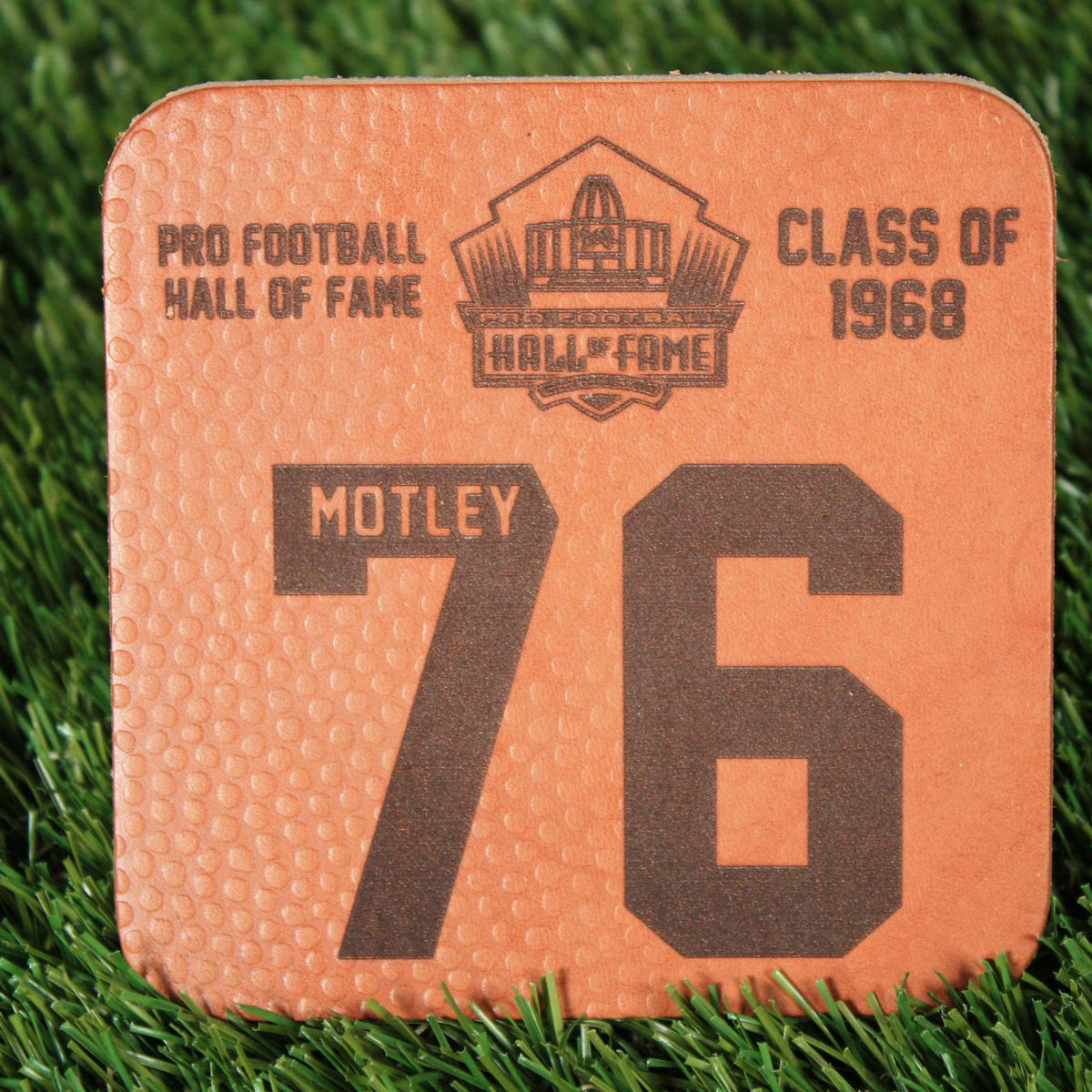 Marion Motley Leather Player Coaster – Pro Football Hall of Fame