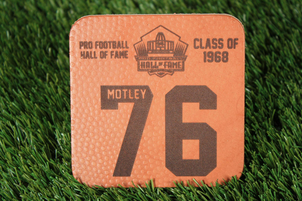 Marion Motley Leather Player Coaster – Pro Football Hall of Fame