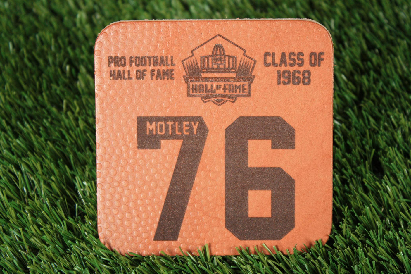 Marion Motley Leather Player Coaster