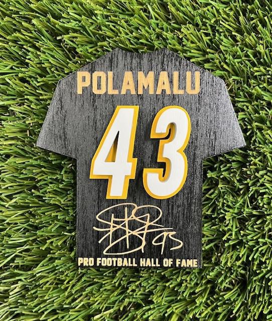Troy Polamalu Wood Jersey Jumbo Magnet – Pro Football Hall of Fame