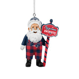 Patriots Santa Overalls Ornament