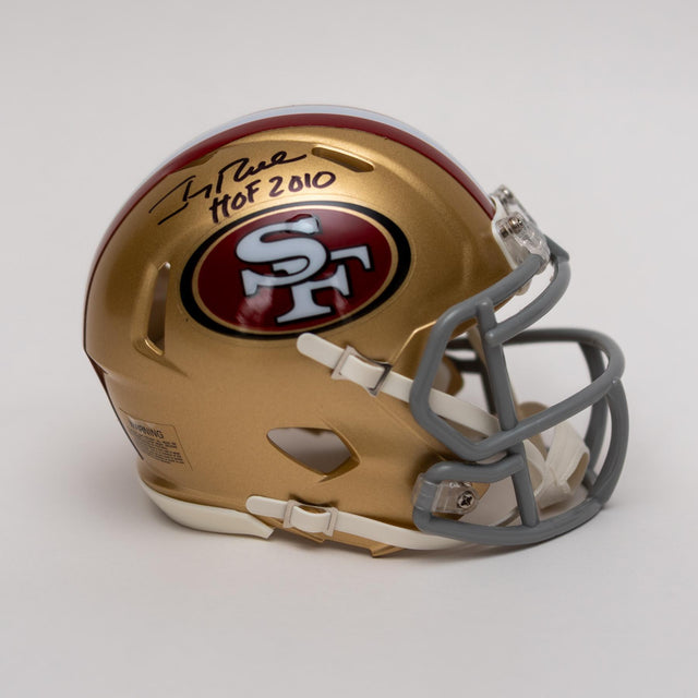 Jerry Rice Autographed 49ers Speed Mini Helmet – Pro Football Hall of Fame