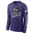 Ravens 2025 Nike Men's Rewind Long Sleeve T-Shirt