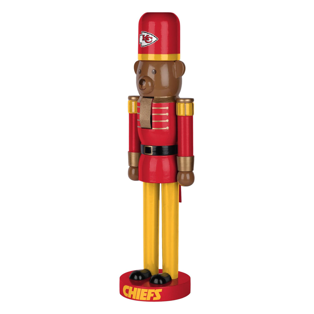 Chiefs 14 Inch Bear Nutcracker Pro Football Hall of Fame