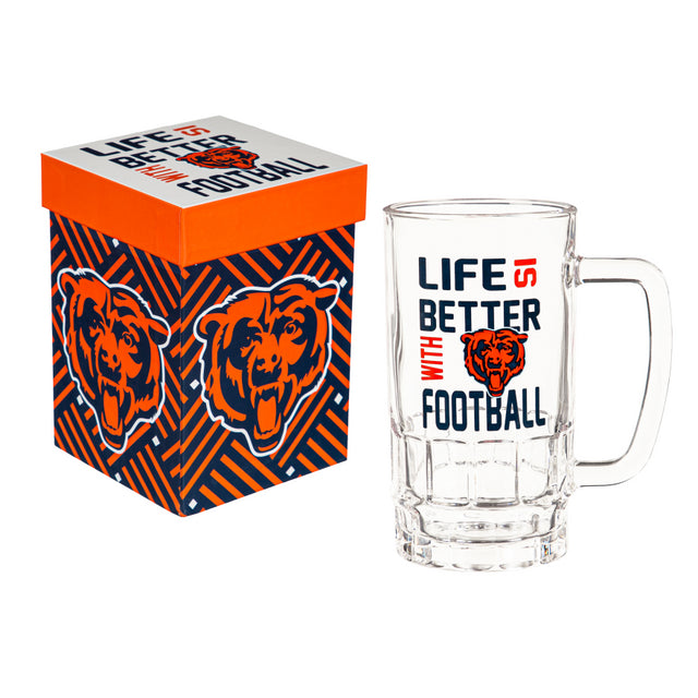 Bears 16oz Glass Tankard Cup with Gift Box