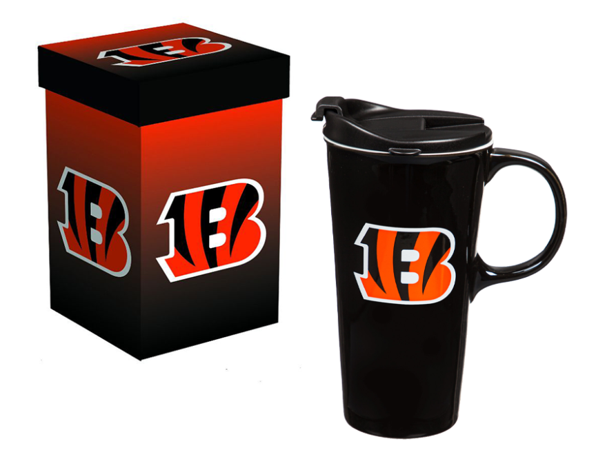 Bengals 17oz Boxed Travel Latte Mug