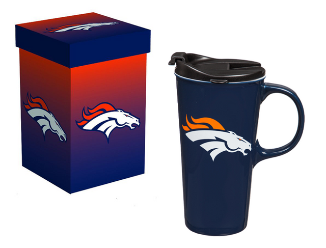 Broncos 17oz Boxed Travel Latte Mug