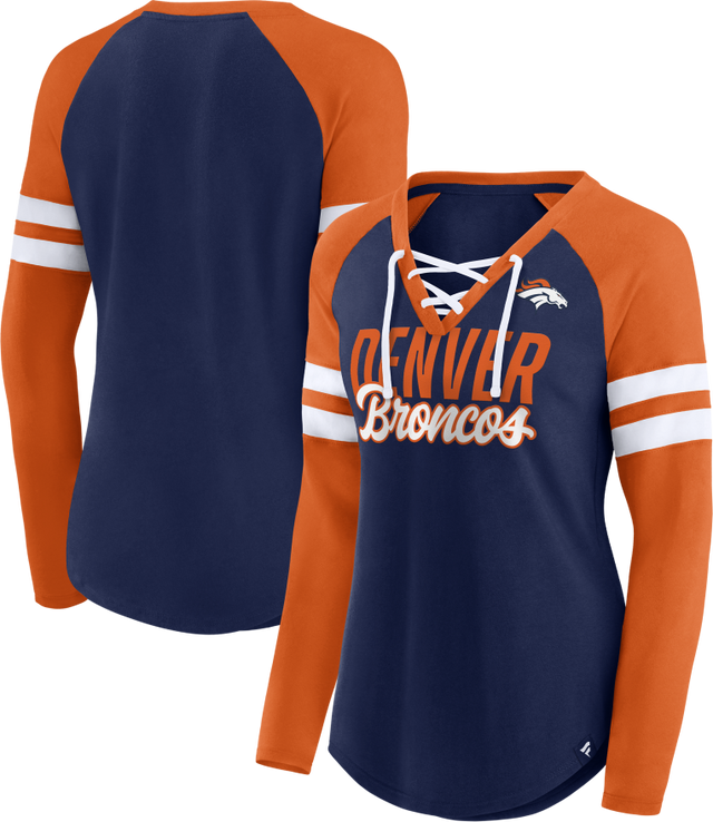 Broncos Women's Lace-Up Long Sleeve T-Shirt