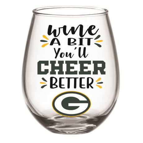 Packers Boxed Stemless Wine Glass