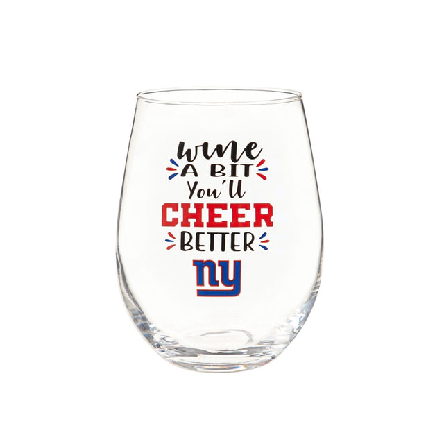 Giants Boxed Stemless Wine Glass