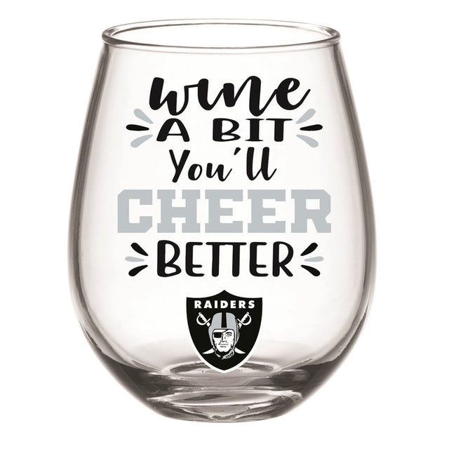 Raiders Boxed Stemless Wine Glass