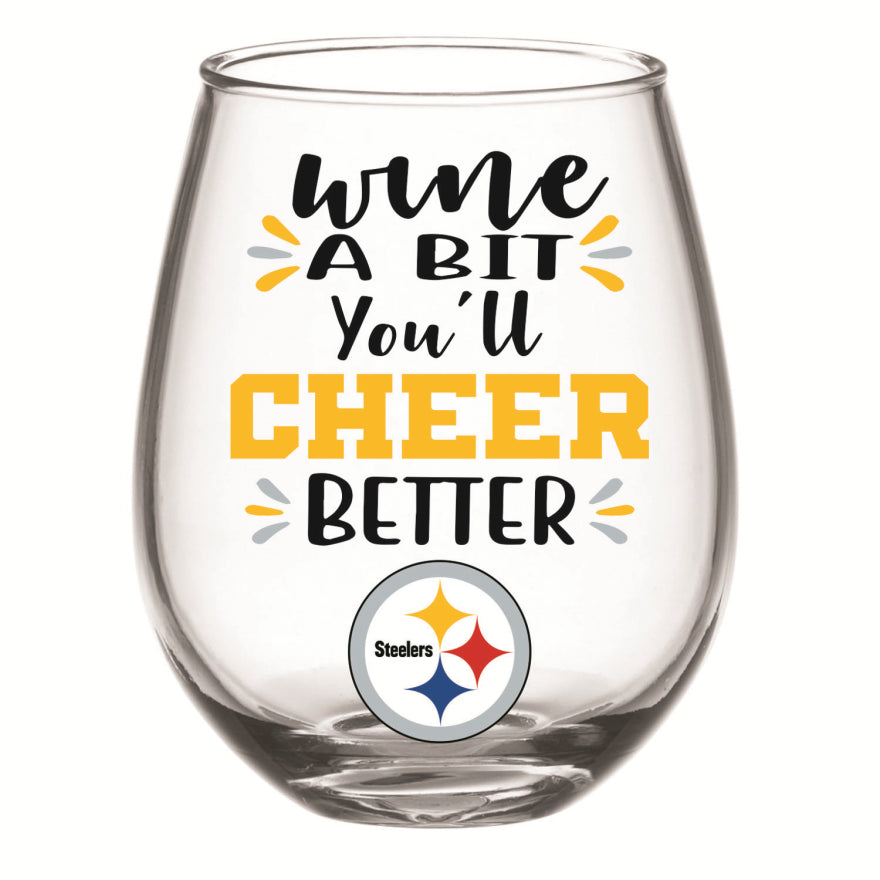 Steelers17oz Boxed Stemware