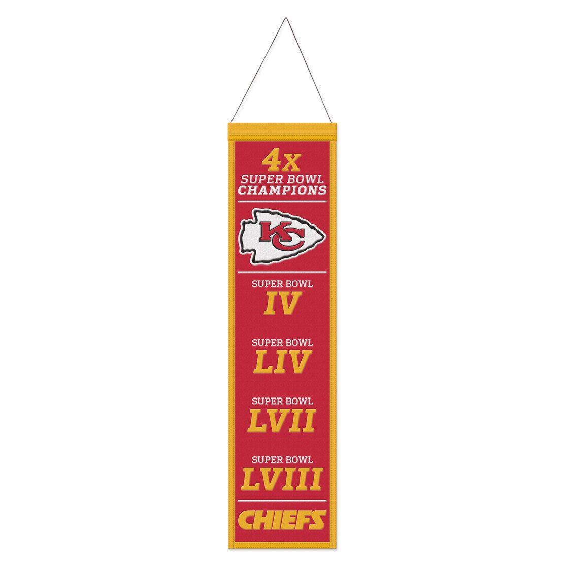 Kansas City Chiefs Super Bowl LVIII (58) Champions Wool Banner