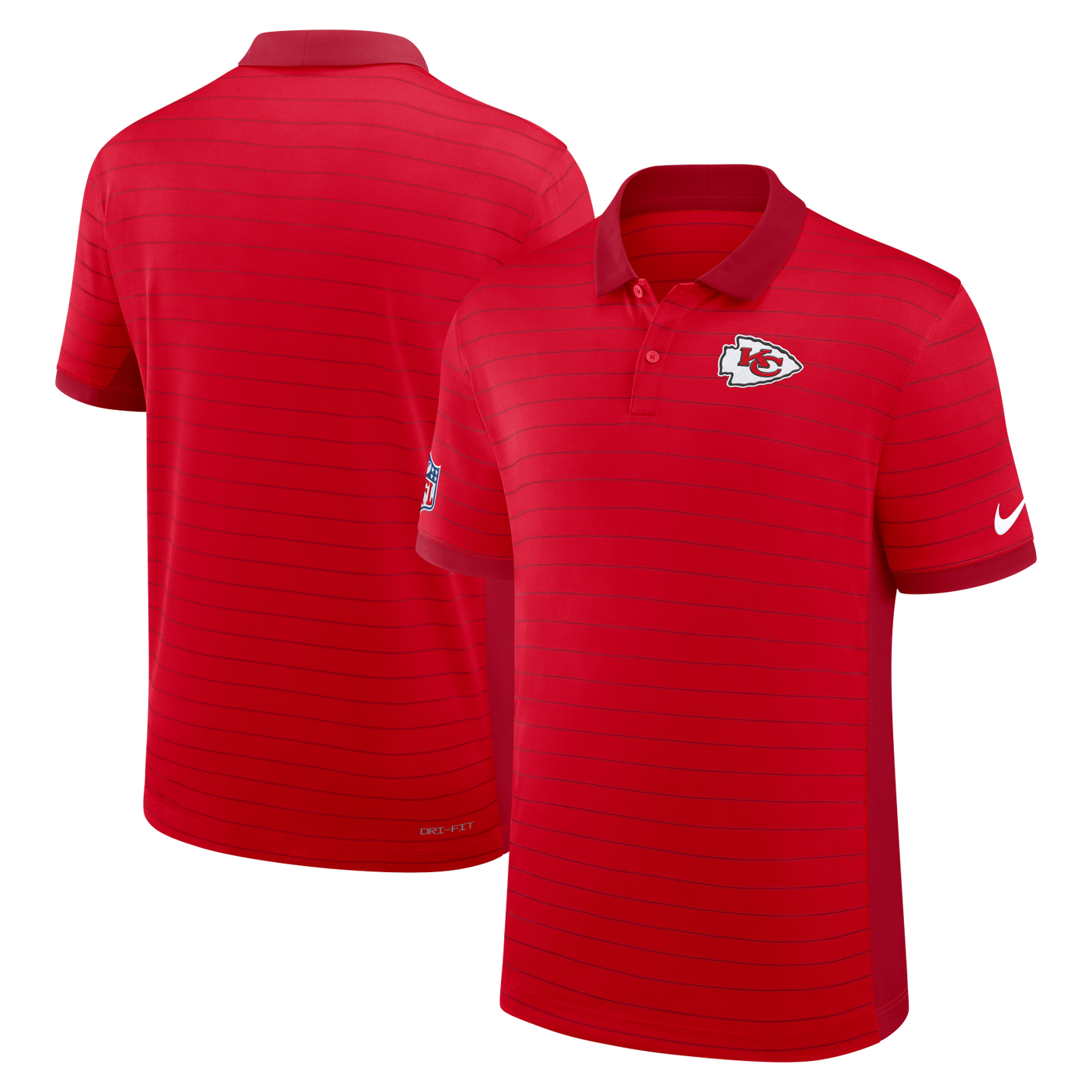 Chiefs 2026 Nike Men's Dri-Fit Striped Polo