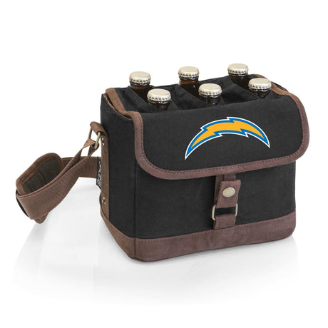 Chargers Beer Caddy Cooler Tote with Opener by Picnic Time Pro Football Hall of Fame