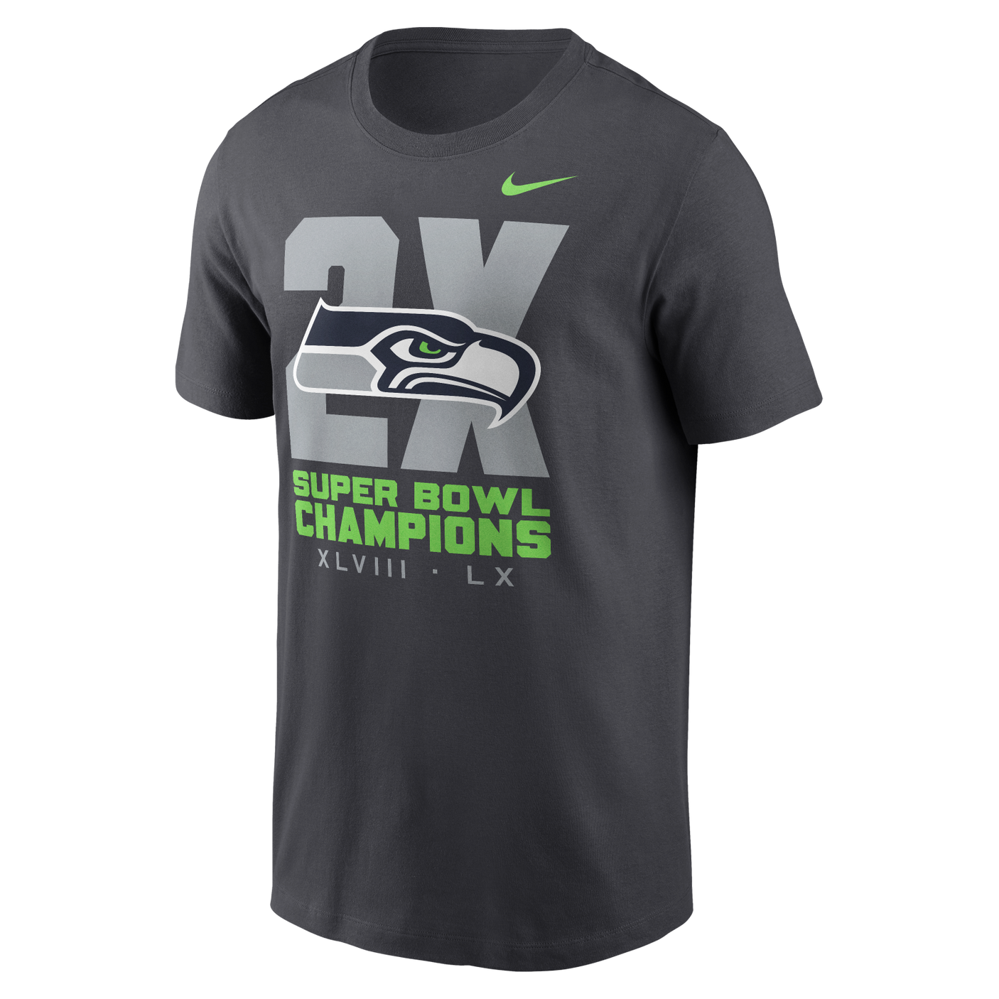 Seahawks 2026 Nike Men's Super Bowl LX (60) Champs Goal Line T-Shirt