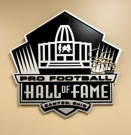 3D Hall Of Fame Logo Wall Sign With Gold Jacket Signature (Select Your Hall of Famer)