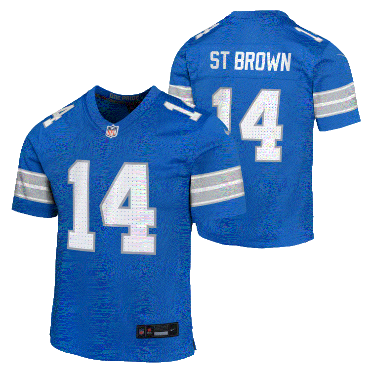 Lions Amon-Ra St. Brown Youth Nike Game Jersey